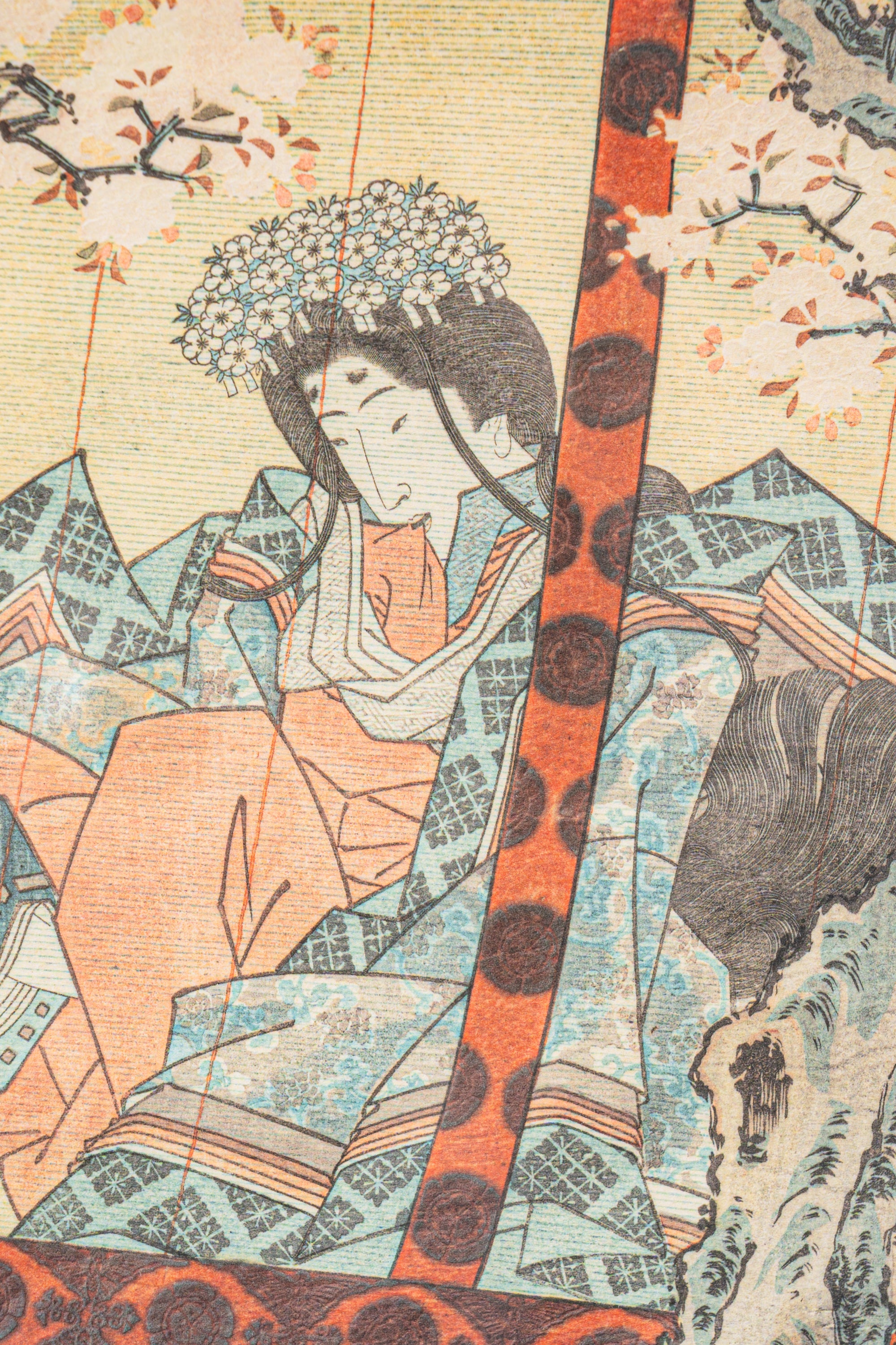 Reproduction Print – From Utagawa Kunisada’s “Kachō Yojō: Azuma Genji” / Color-Printed Ōbon / Tenpō 8 (1837)